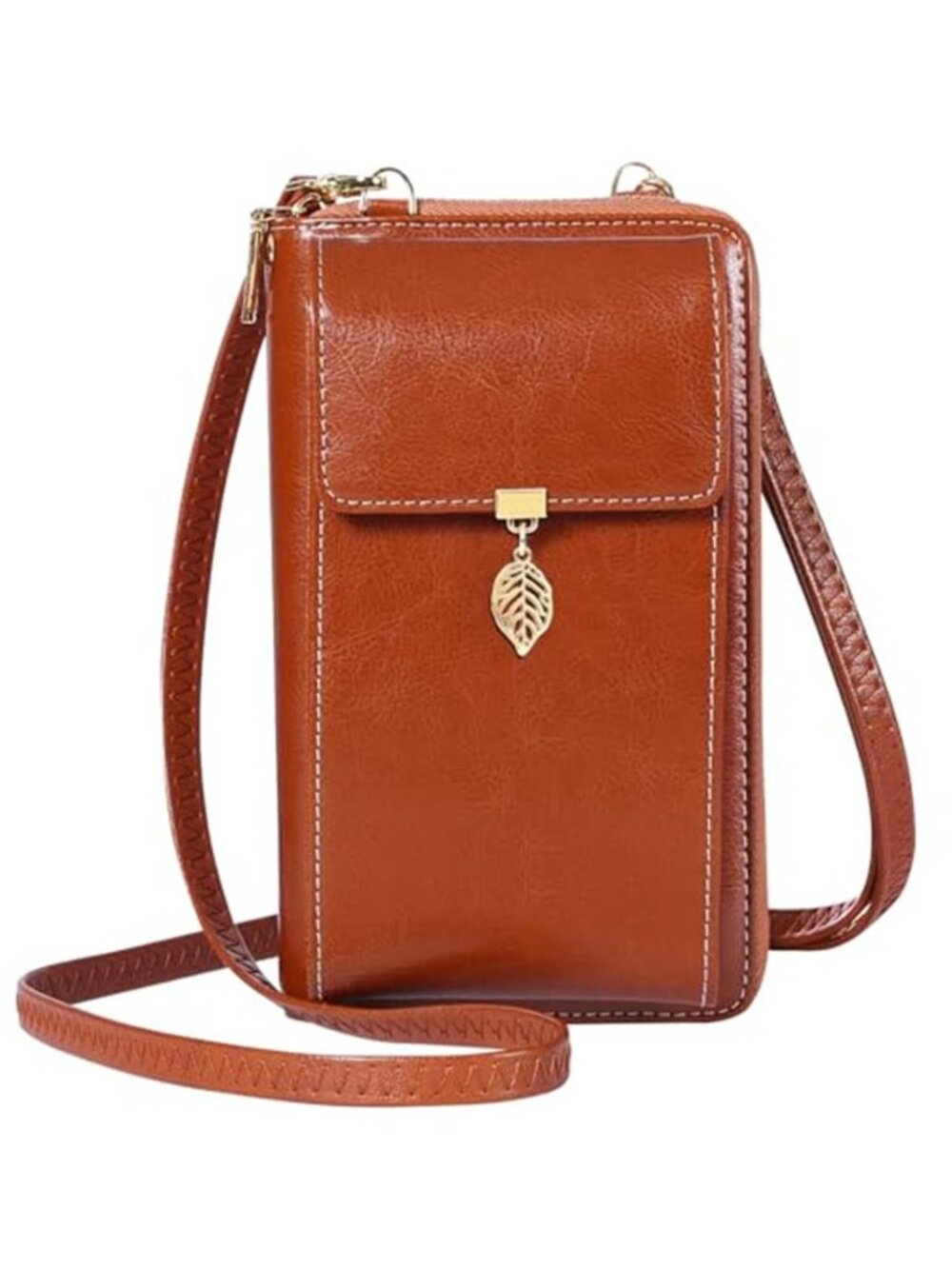 Small Leather Crossbody Phone Bag Wallet Purse Women RFID Blocking Card Slots